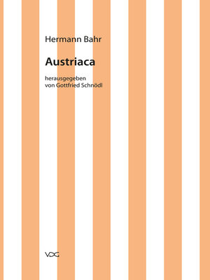 cover image of Hermann Bahr / Austriaca